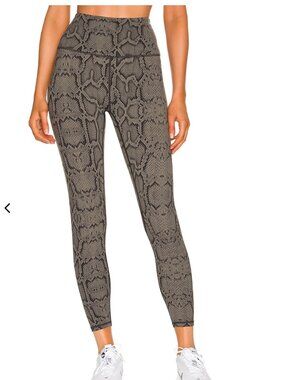 Varley Let's Go Super High 25" Leggings in Olive Snake Medium
